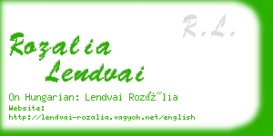 rozalia lendvai business card
